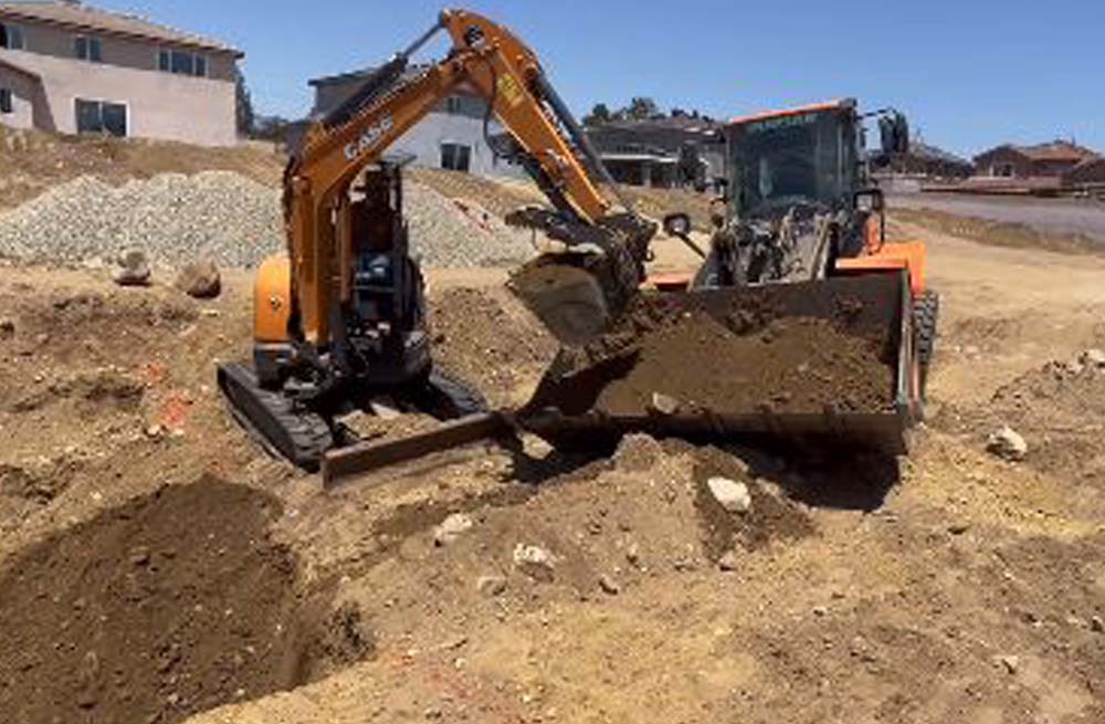 Digging Retaining Wall & Backfill